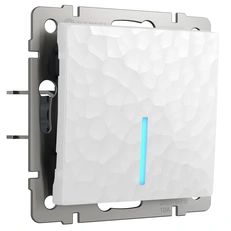 Изображение Выключатель одноклавишный с подсветкой Hammer (белый) W1210101