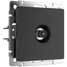 Изображение ТВ-розетка оконечная (черный матовый) W1183008